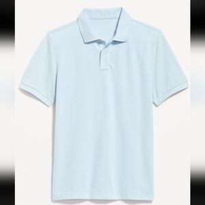 Old Navy Microchip Light Blue Polo Shirt